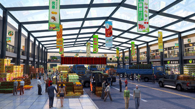 寫(xiě)實(shí)場(chǎng)景農(nóng)產(chǎn)品商貿(mào)交易大廳,農(nóng)貿(mào)集散地,_ttzy作品_場(chǎng)景現(xiàn)代場(chǎng)景